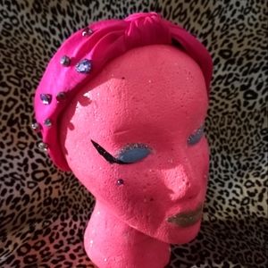 Pink rhinestone headband